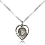 Ecce Homo Medal, Sterling Silver - 18&quot; 1.2mm Sterling Silver Chain + Clasp
