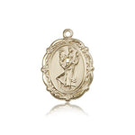 St. Christopher Medal, 14 Karat Gold - 14 KT Yellow Gold