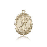 St. Christopher Medal, 14 Karat Gold - 14 KT Yellow Gold