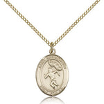 St. Christopher Track &amp; Field Medal, Gold Filled, Medium - Gold-tone