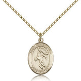 St. Christopher Track &amp; Field Medal, Gold Filled, Medium - Gold-tone