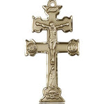 Caravaca Crucifix Pendant, 14 Karat Gold - 14 KT Yellow Gold