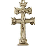 Caravaca Crucifix Pendant, 14 Karat Gold - 14 KT Yellow Gold