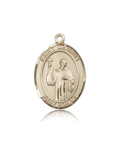 St. Maurus Medal, 14 Karat Gold, Large - 14 KT Yellow Gold