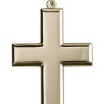 Cross Pendant, Gold Filled - 24&quot; 2.4mm Gold Plated Endless Chain