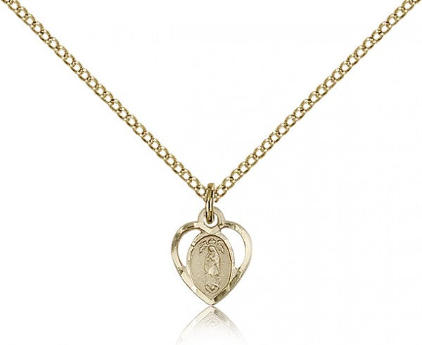 Our Lady of Guadalupe Medal, Gold Filled - Gold-tone