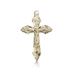 Crucifix Pendant, 14 Karat Gold - 14 KT Yellow Gold