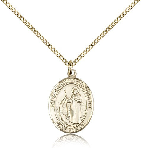 St. Raymond of Penafort Medal, Gold Filled, Medium - Gold-tone