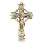 Celtic Crucifix Pendant, 14 Karat Gold - 14 KT Yellow Gold