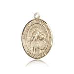 Our Lady of Good Counsel Medal, 14 Karat Gold, Large - 14 KT Yellow Gold