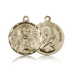 Scapular Medal, 14 Karat Gold - 14 KT Yellow Gold