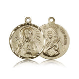 Scapular Medal, 14 Karat Gold - 14 KT Yellow Gold