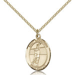 St. Sebastian Volleyball Medal, Gold Filled, Medium - Gold-tone