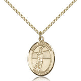 St. Sebastian Volleyball Medal, Gold Filled, Medium - Gold-tone
