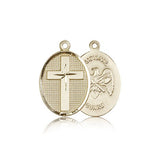 National Guard Cross Pendant, 14 Karat Gold - 14 KT Yellow Gold
