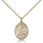 St. Placidus Medal, Gold Filled, Medium - Gold-tone