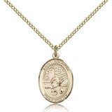 St. Rosalia Medal, Gold Filled, Medium - Gold-tone