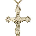 Crucifix Pendant, Gold Filled - Gold-tone