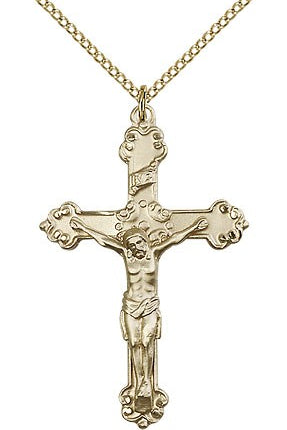 Crucifix Pendant, Gold Filled - Gold-tone