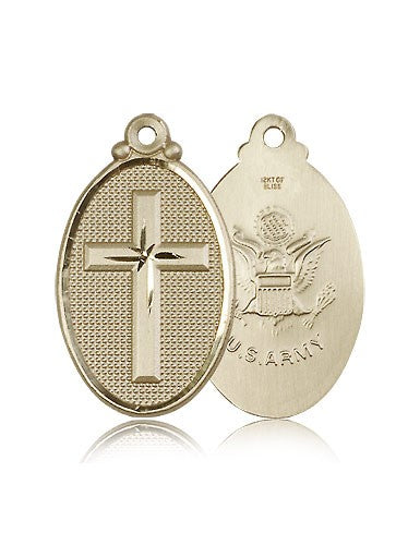 Air Force Cross Pendant, 14 Karat Gold - 14 KT Yellow Gold