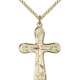 Cross Pendant, Gold Filled - Gold-tone