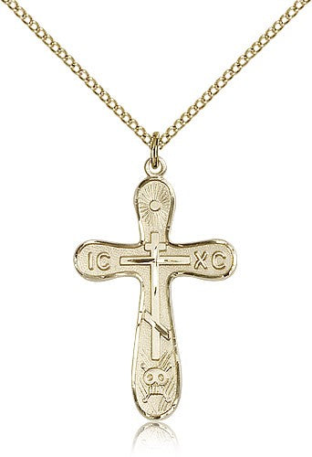 Cross Pendant, Gold Filled - Gold-tone