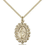 Miraculous Medal, Gold Filled - Gold-tone