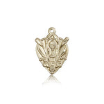 Communion Medal, 14 Karat Gold - 14 KT Yellow Gold