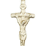 Crucifix Pendant, Gold Filled - 24&quot; 2.4mm Gold Plated Endless Chain