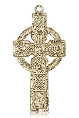 Cross Pendant, 14 Karat Gold - 14 KT Yellow Gold