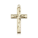 Cross Pendant, 14 Karat Gold - 14 KT Yellow Gold
