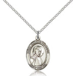 St. Edmund Campion Medal, Sterling Silver, Medium - 18&quot; 1.2mm Sterling Silver Chain + Clasp