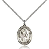 St. Edmund Campion Medal, Sterling Silver, Medium - 18&quot; 1.2mm Sterling Silver Chain + Clasp