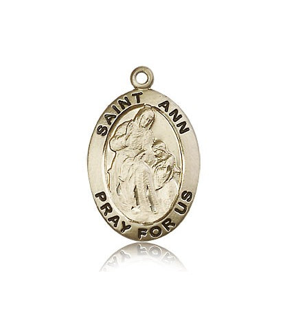 St. Ann Medal, 14 Karat Gold - 14 KT Yellow Gold