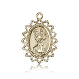 St. Christopher Medal, 14 Karat Gold - 14 KT Yellow Gold