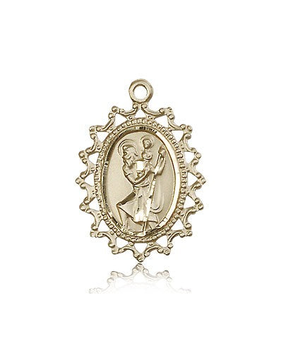 St. Christopher Medal, 14 Karat Gold - 14 KT Yellow Gold