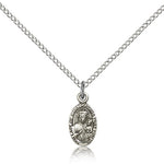 Our Lady of Czestochowa Medal, Sterling Silver - 18&quot; 1.2mm Sterling Silver Chain + Clasp
