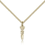 Menorah Star Fish Medal, Gold Filled - Gold-tone