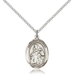 St. Isaiah Medal, Sterling Silver, Medium - 18&quot; 1.2mm Sterling Silver Chain + Clasp
