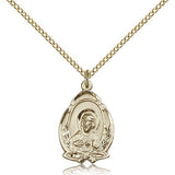 Scapular Medal, Gold Filled - Gold-tone
