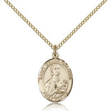 St. Gemma Galgani Medal, Gold Filled, Medium - Gold-tone