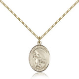 St. Sebastian Football Medal, Gold Filled, Medium - Gold-tone