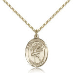 St Christopher Dance Medal, Sterling Silver, Medium - Gold-tone