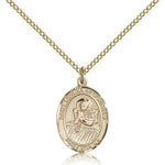 St. Lidwina of Schiedam Medal, Gold Filled, Medium - Gold-tone