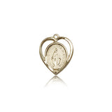 Miraculous Medal, 14 Karat Gold - 14 KT Yellow Gold