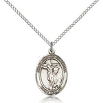 St. Paul of the Cross Medal, Sterling Silver, Medium - 18&quot; 1.2mm Sterling Silver Chain + Clasp