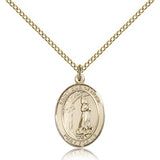 St. Zoe of Rome Medal, Gold Filled, Medium - Gold-tone