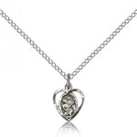 St. Christopher Medal, Sterling Silver - 18&quot; 1.2mm Sterling Silver Chain + Clasp