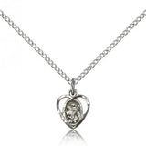 St. Christopher Medal, Sterling Silver - 18&quot; 1.2mm Sterling Silver Chain + Clasp