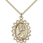 St. Christopher Medal, Gold Filled - Gold-tone